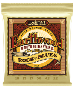 3 pack of Earthwood Rock & Blues  80/20 Bronze Acoustic Guitar Strings - 10-52 Gauge