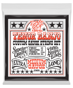 Medium Loop End Stainless Steel Tenor Banjo Guitar Strings - 10-30 Gauge