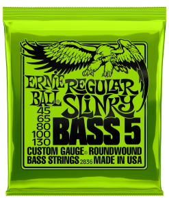 Regular Slinky 5-String Nickel Wound Electric Bass Strings - 45-130 Gauge