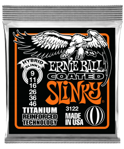 Hybrid Slinky Coated Titanium RPS Electric Guitar Strings - 9-46 Gauge