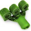 BOGOF!!! GREEN Triple Metal Pen Holder With Pocket Clip
