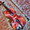 A6 Greetings Card- Violin - Hand Designed and Printed in the UK