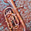 A6 Greetings Card- Baritone Horn- Hand Designed and Printed in the UK