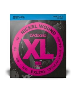 EXL170 Nickel Wound  Bass, Light, 45-100, Long Scale