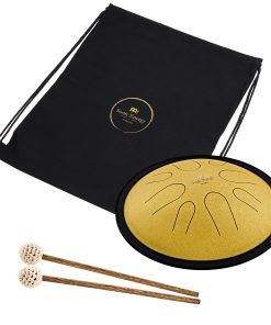 MEINL Sonic Energy Compact Steel Tongue Drum 10" - D Minor/8 Notes/432 Hz - Gold